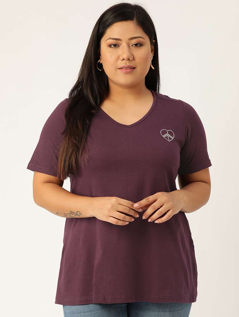 women's plain v neck t-shirt
