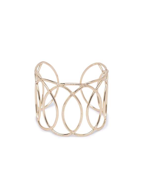gold metal cuffs bracelet