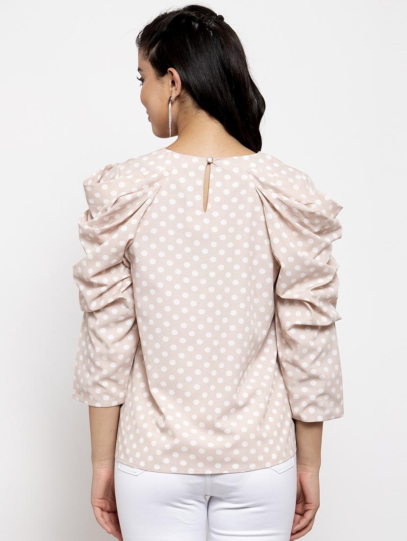 raglan sleeved polka dot top - 17261769 - Standard Image - 2