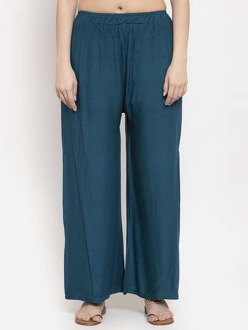 mid rise solid palazzo  - 17262093 -  Standard Image - 0