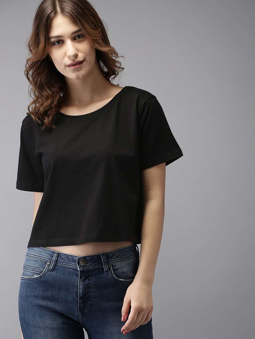 boat neck crop tee 