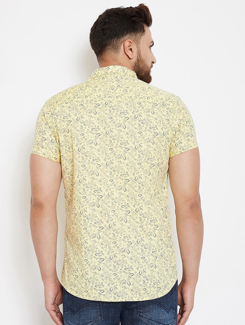 yellow printed casual shirt - 17263485 - Standard Image - 2