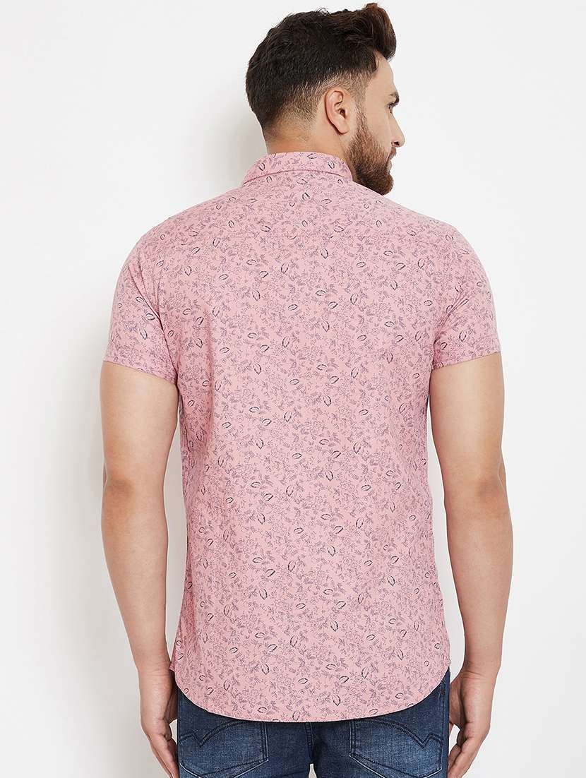 pink printed casual shirt - 17263486 - Standard Image - 2