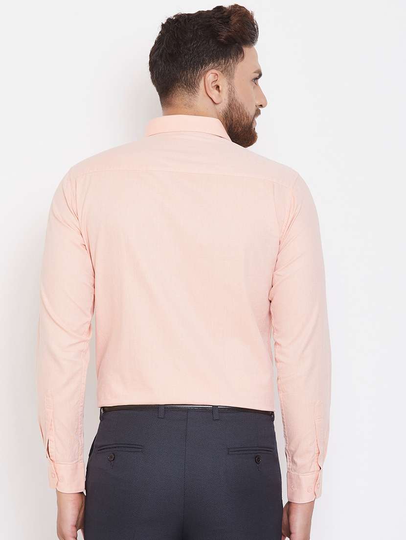 peach solid formal shirt - 17263515 - Standard Image - 2