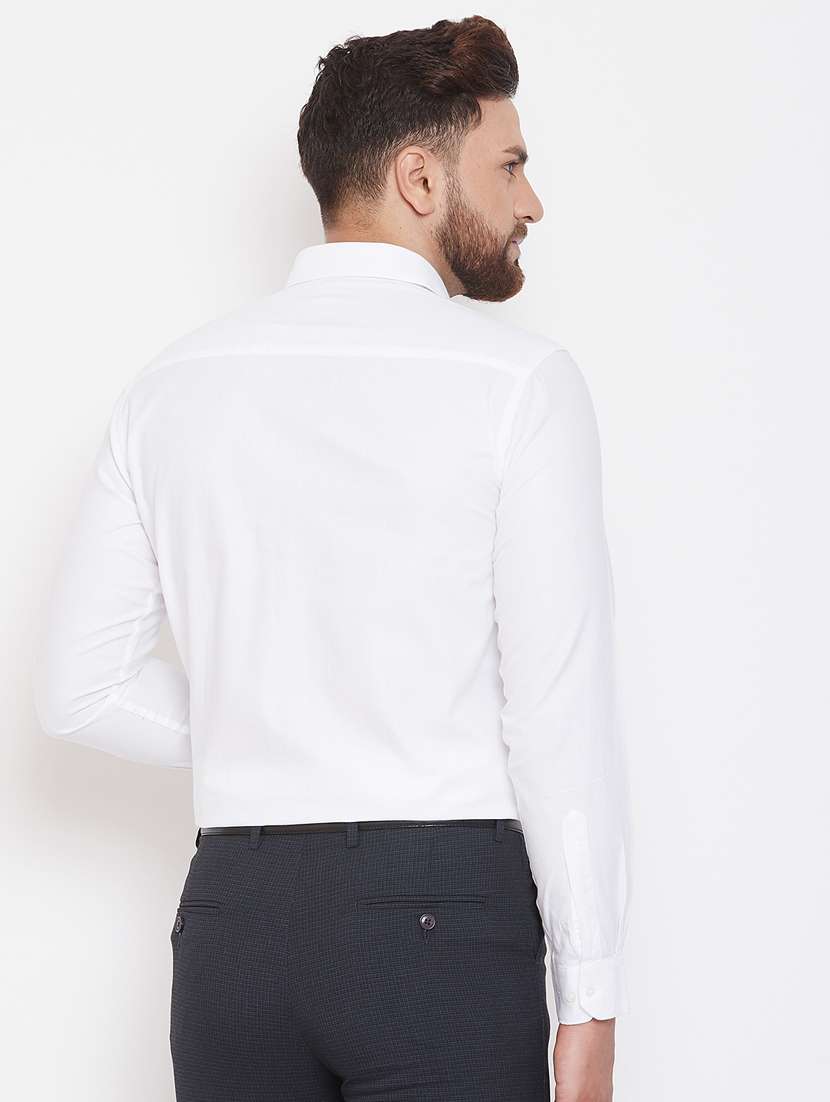 white solid formal shirt - 17263517 - Standard Image - 2