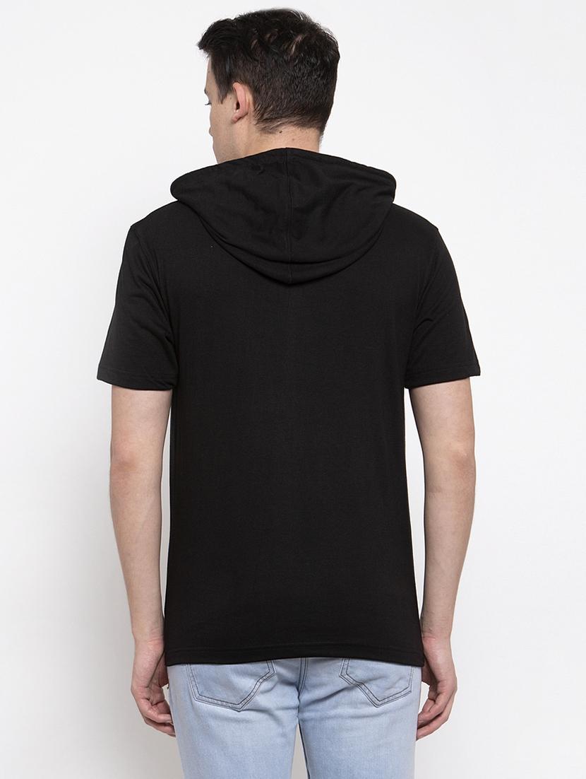 black chest print t-shirt - 17263745 - Standard Image - 2