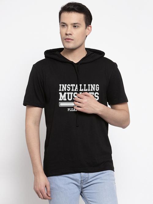 black chest print t-shirt - 17263765 -  Standard Image - 0