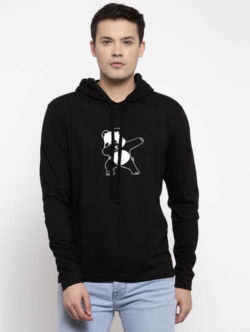 black chest print t-shirt - 17263799 - Standard Image - 0