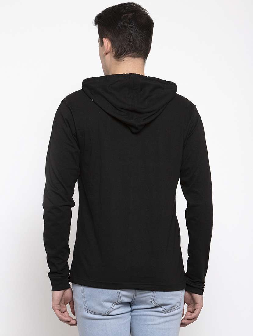black chest print t-shirt - 17263810 - Standard Image - 2