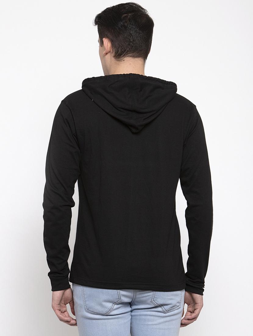 black chest print t-shirt - 17263814 - Standard Image - 2