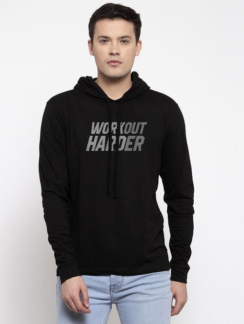 black chest print t-shirt - 17263816 - Standard Image - 0