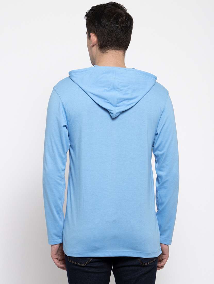 men chest print hooded  t-shirt - 17263842 -  Standard Image - 2