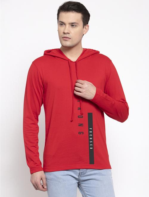 red front print t-shirt - 17263850 - Standard Image - 0