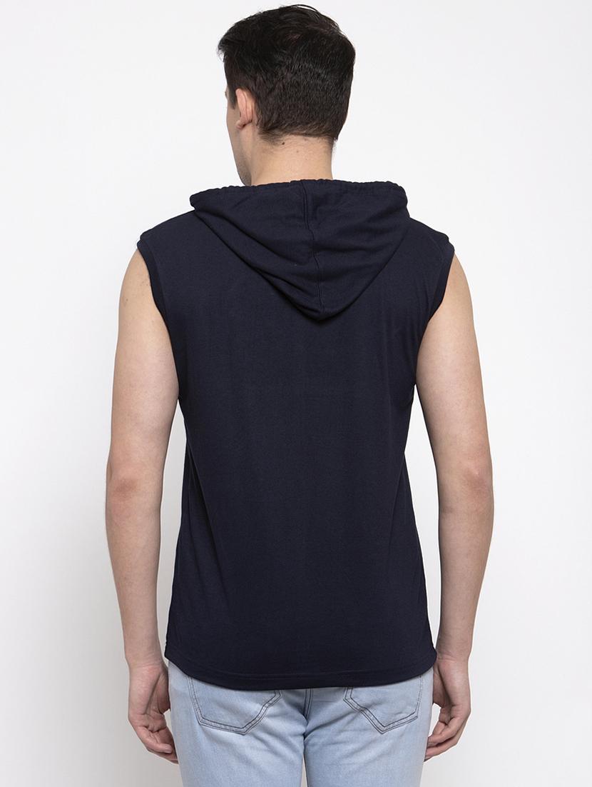 navy blue chest print t-shirt - 17263863 - Standard Image - 2