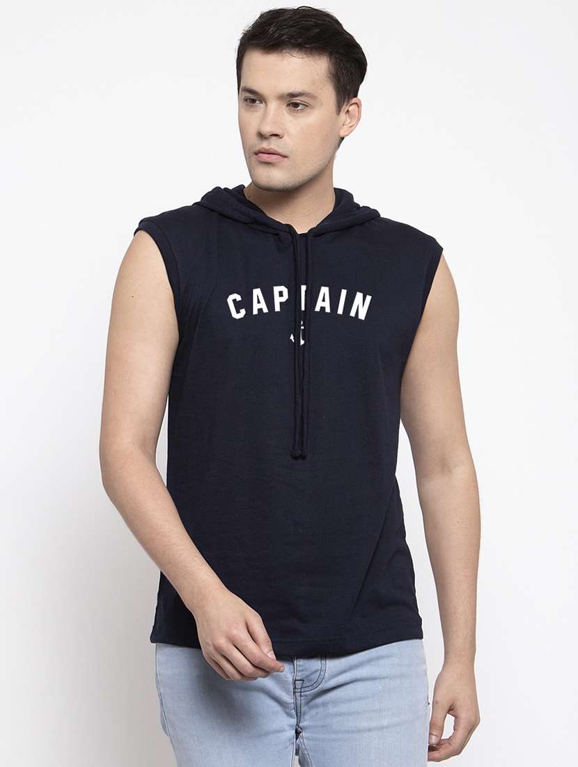 navy blue chest print t-shirt