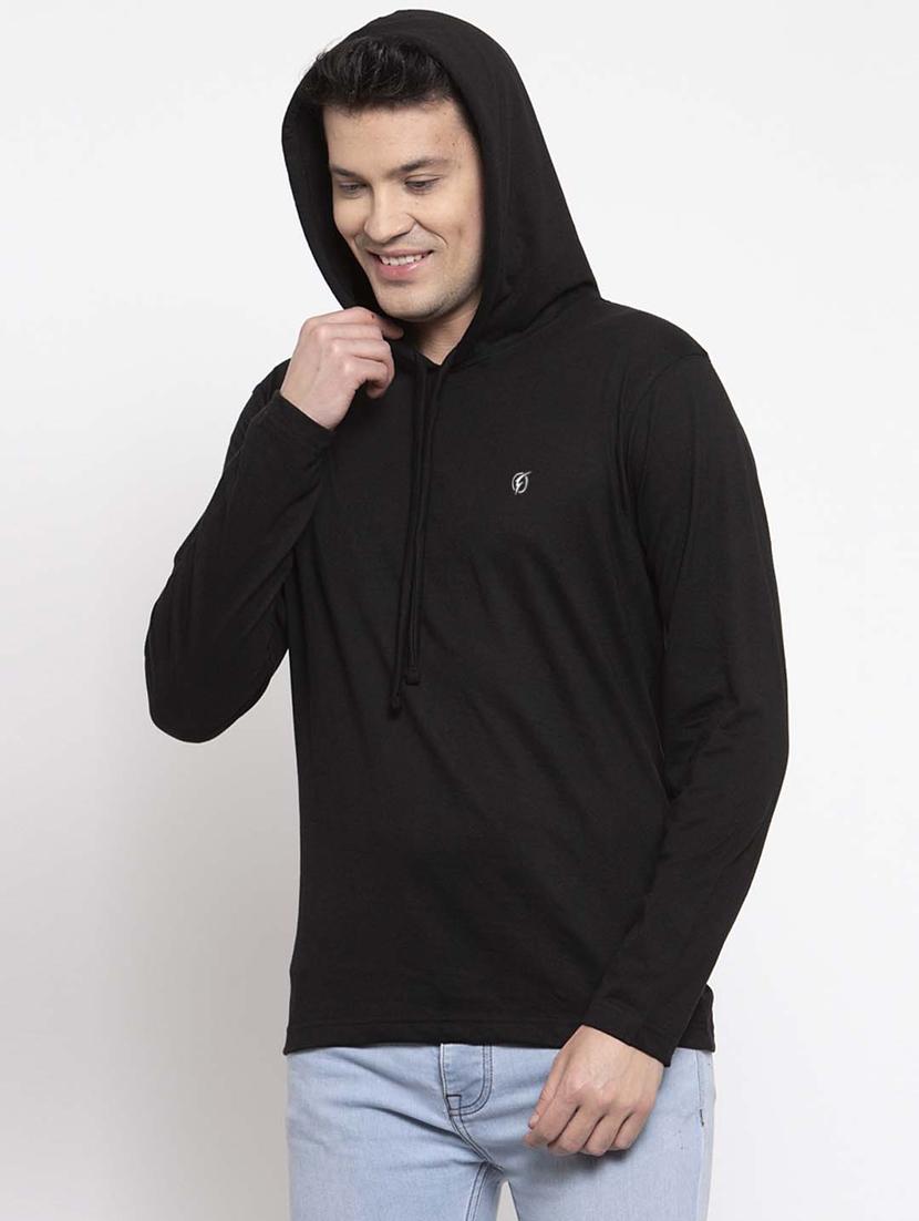 black solid t-shirt - 17263971 - Standard Image - 2