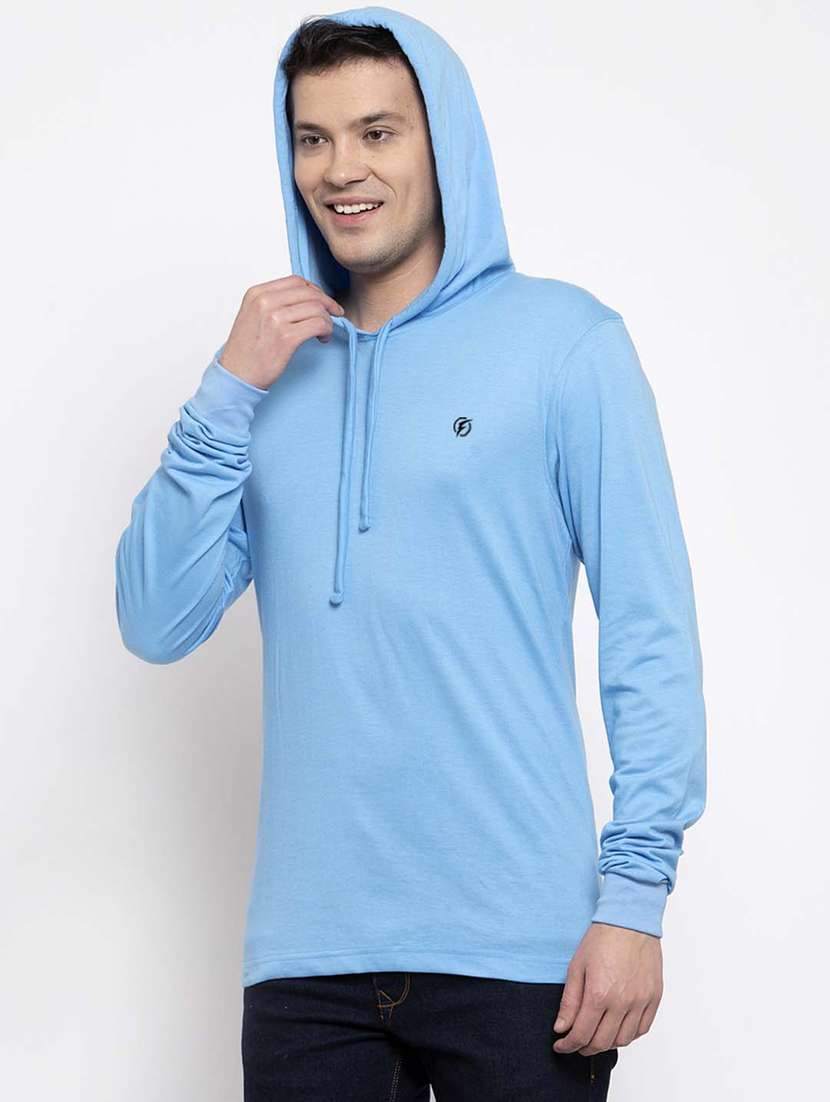 light blue solid t-shirt - 17263989 - Standard Image - 2