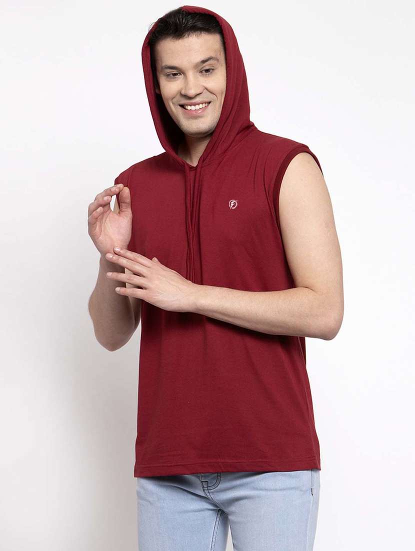 maroon solid t-shirt - 17263997 - Standard Image - 2