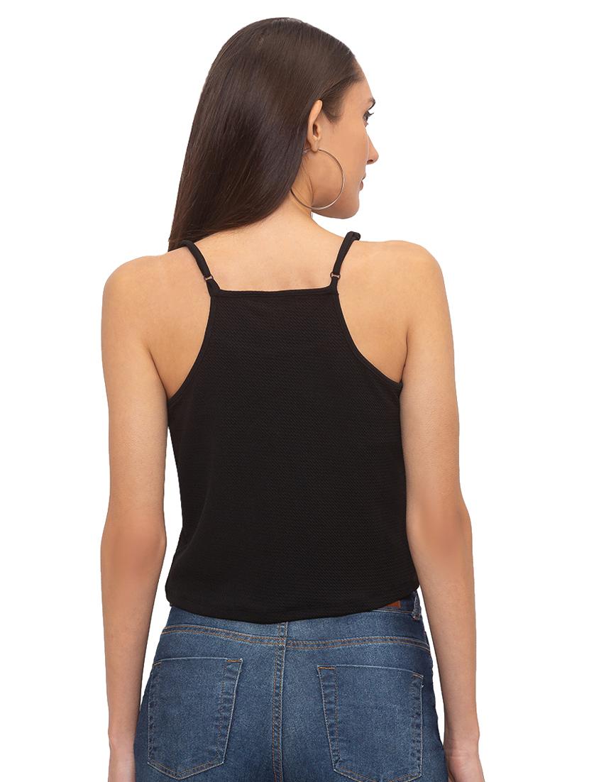 women's crop shoulder strap top - 17264262 - Standard Image - 2