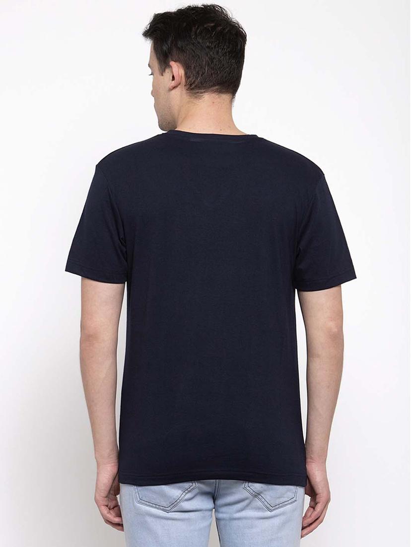 navy blue solid t-shirt - 17264548 - Standard Image - 2