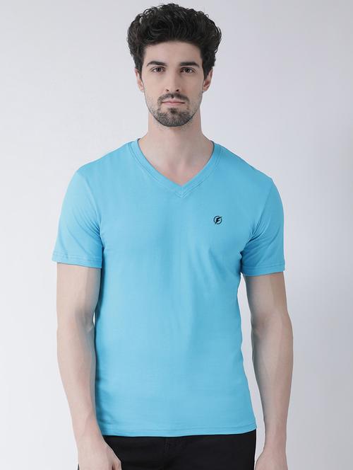 light blue solid t-shirt - 17264549 - Standard Image - 0