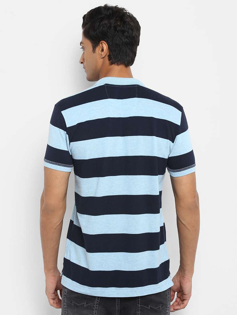 blue striped polo t-shirt - 17264697 - Standard Image - 2