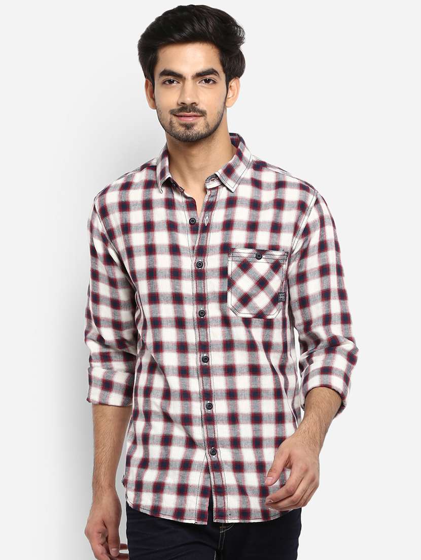 red checkered casual shirt