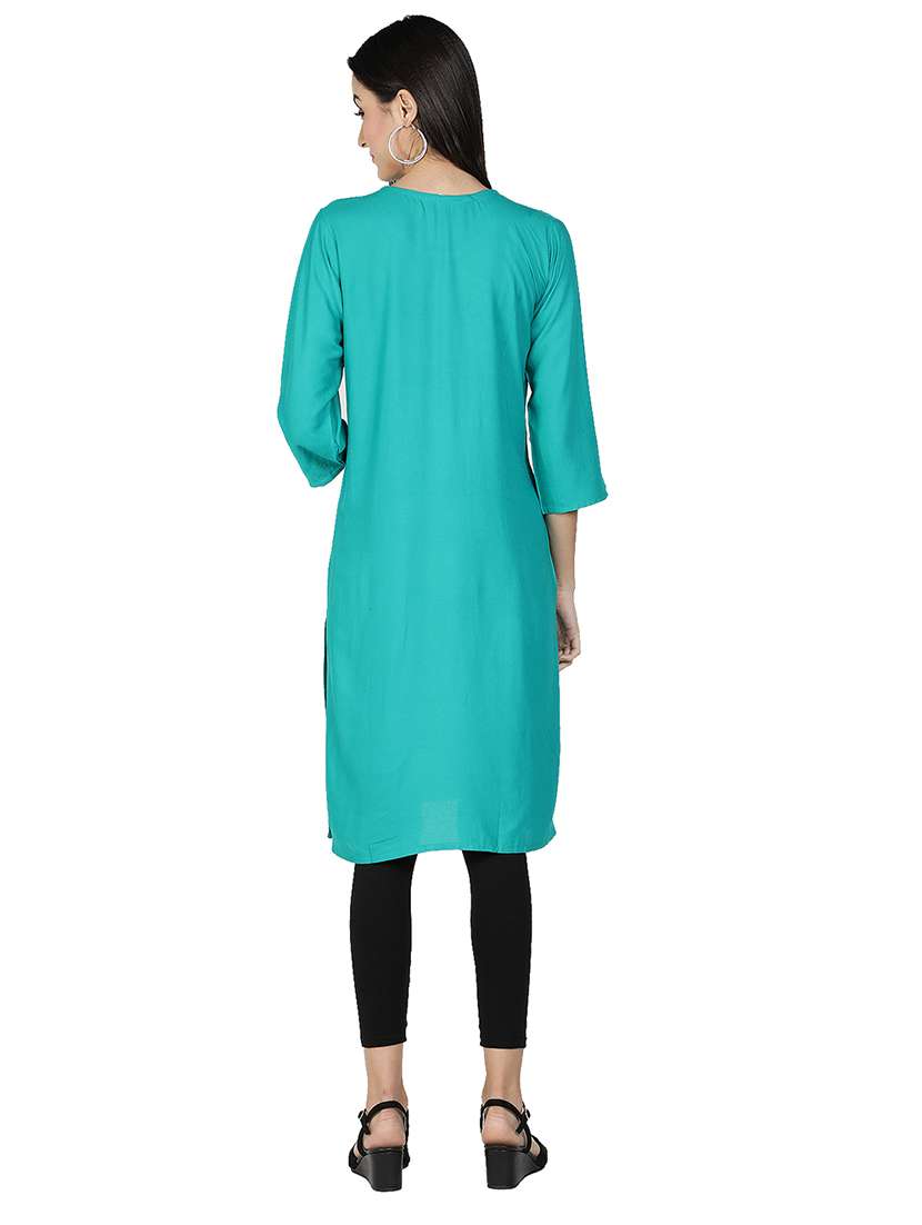 women's straight kurta - 17265291 - Standard Image - 2