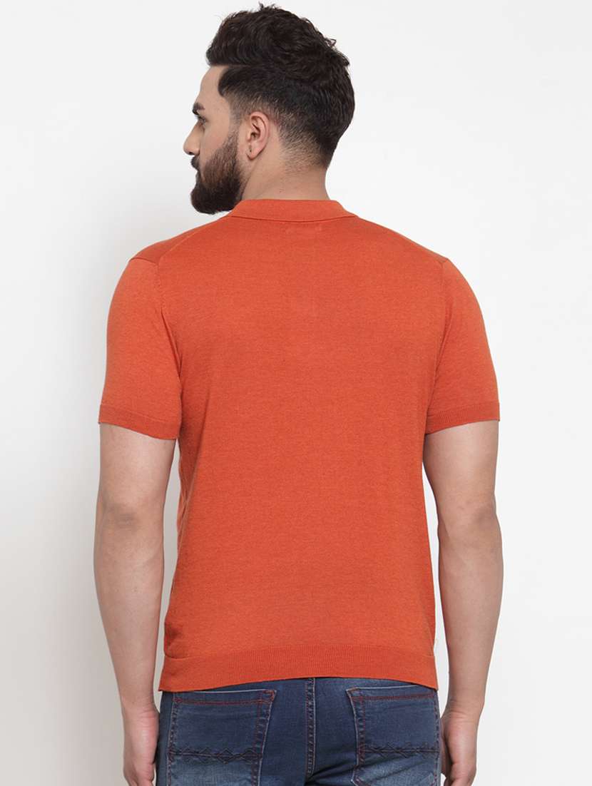 rust solid polo t-shirt - 17265501 - Standard Image - 2