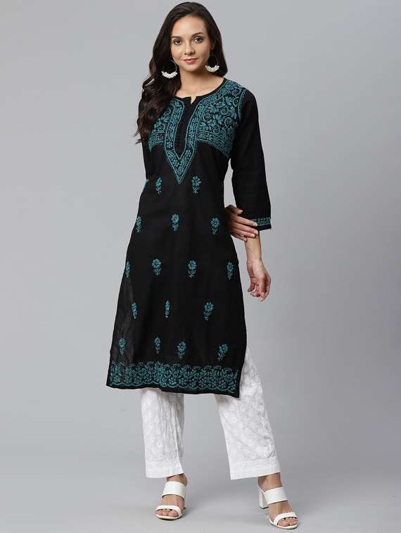 chikankari kurta palazzo set