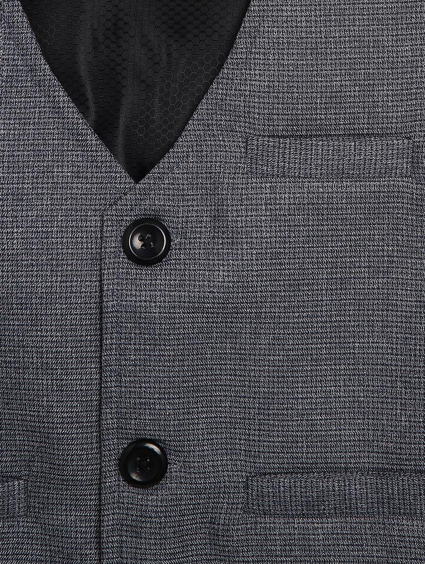grey cotton blend waistcoats - 17267087 - Standard Image - 2