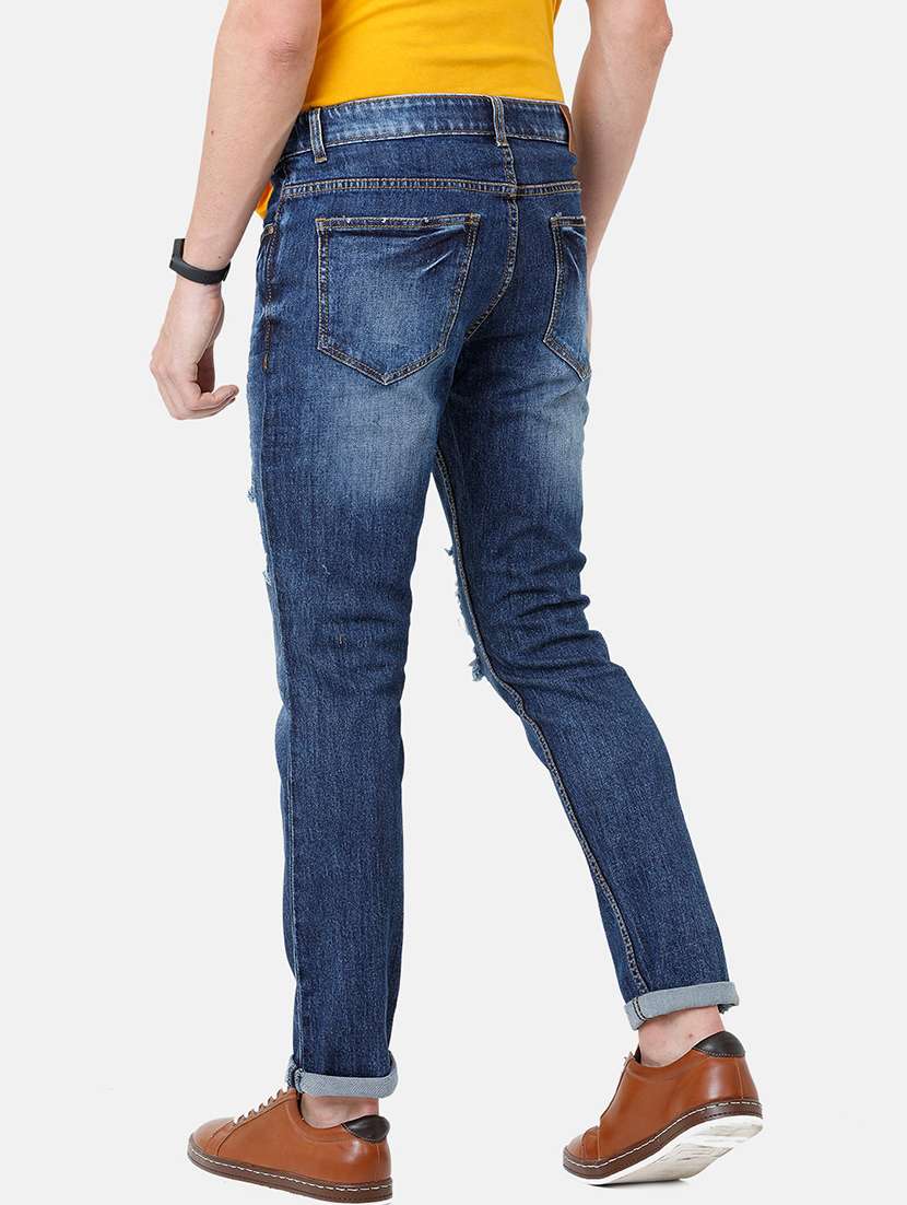 mens slim fit distressed jeans - 17271650 - Standard Image - 2
