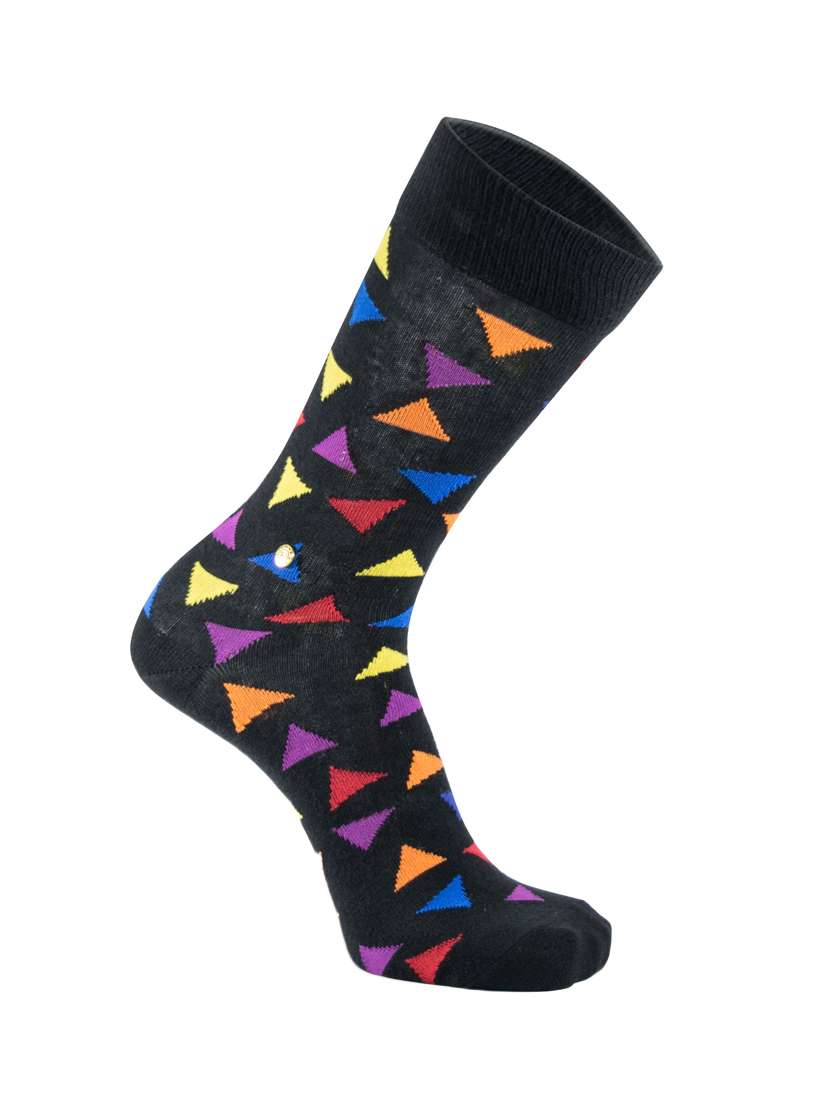 multi colored cotton above ankle length sock