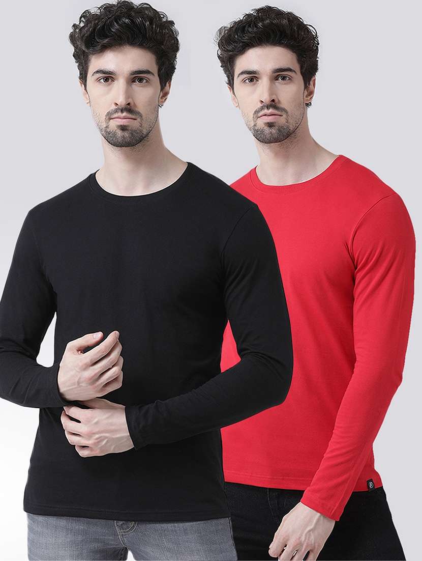 multi colored solid t-shirts combo