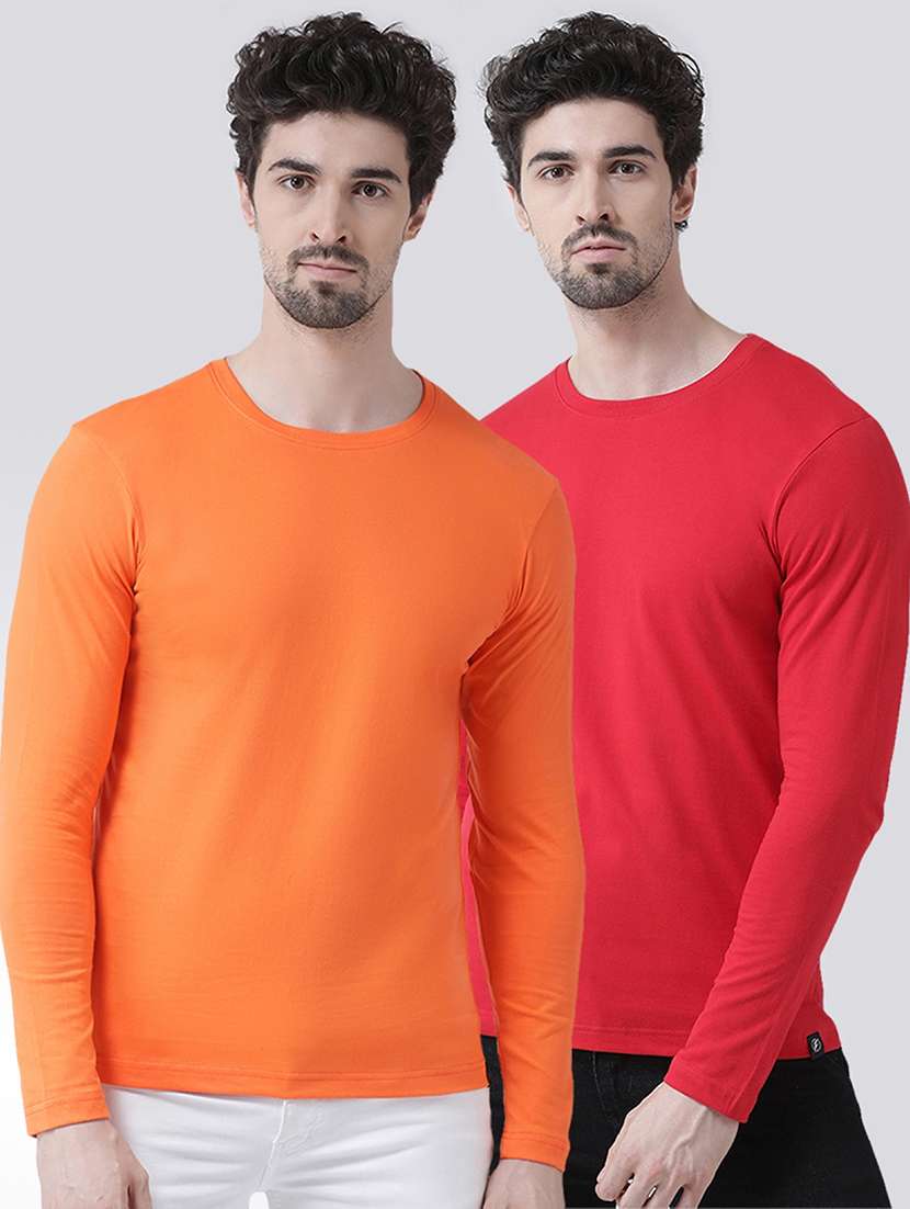 multi colored solid t-shirts combo