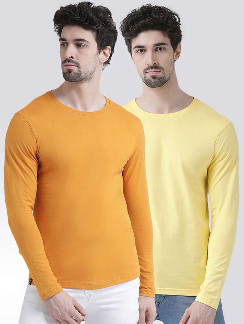 multi colored solid t-shirts combo
