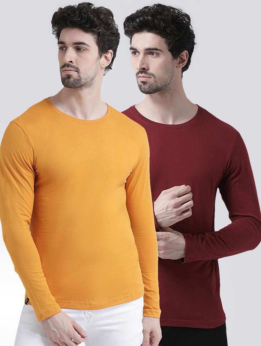 multi colored solid t-shirts combo