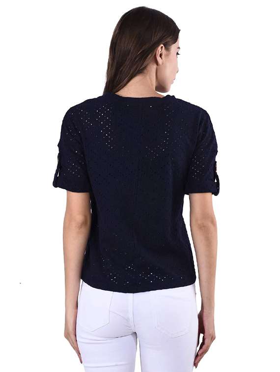 round neck knitted top  - 17274172 -  Standard Image - 2