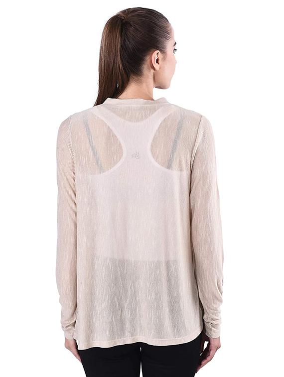 beige poly viscose cardigan - 17274179 - Standard Image - 2