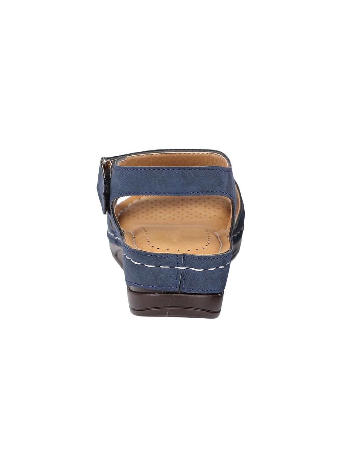 blue pu back strap sandals - 17275005 - Standard Image - 2