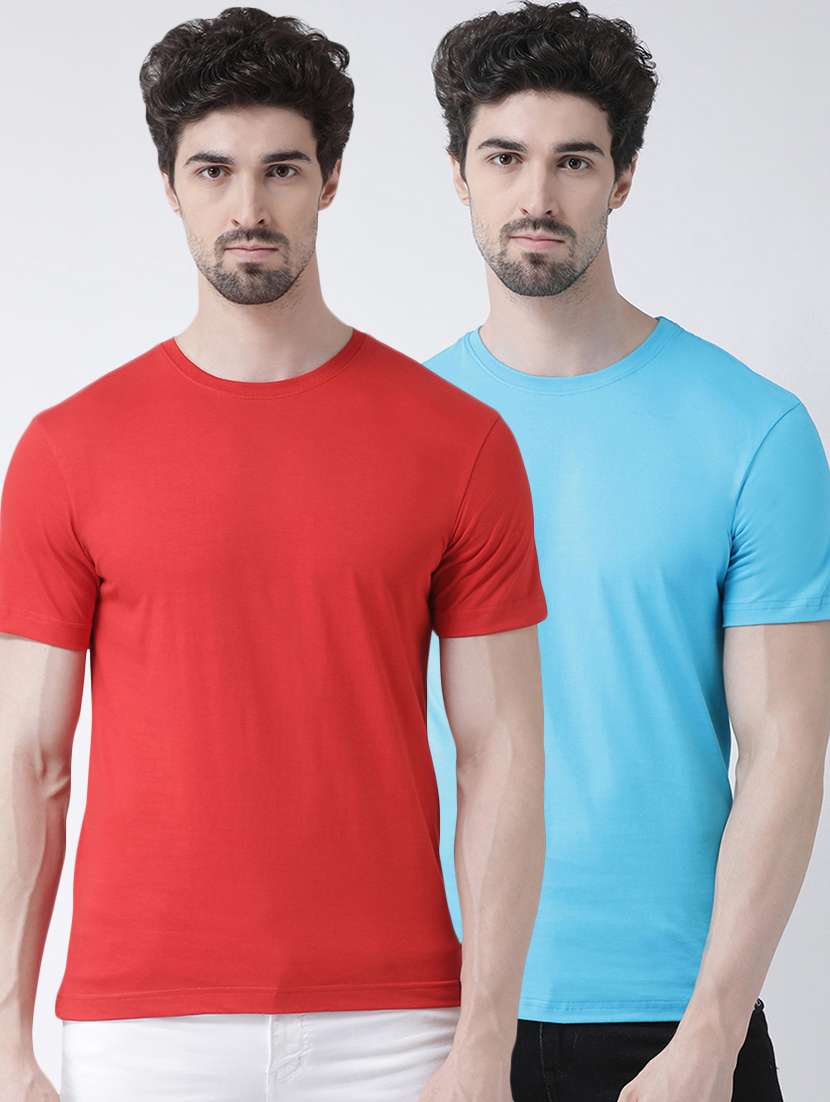 men pack of 2 solid t-shirt