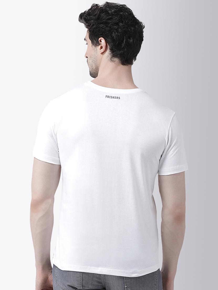 white chest print t-shirt - 17275145 - Standard Image - 2