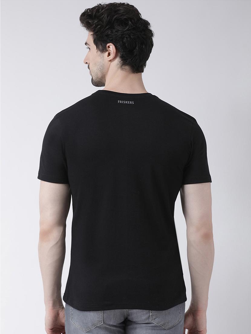 black chest print t-shirt - 17275168 - Standard Image - 2