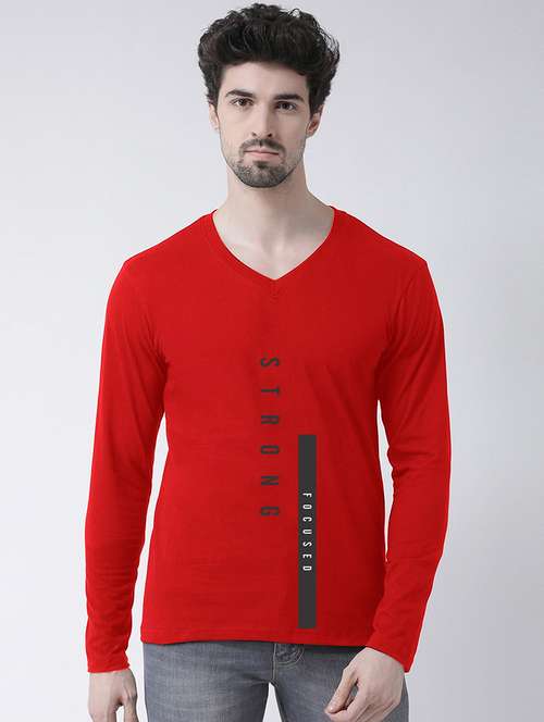 red front print t-shirt - 17275241 - Standard Image - 0