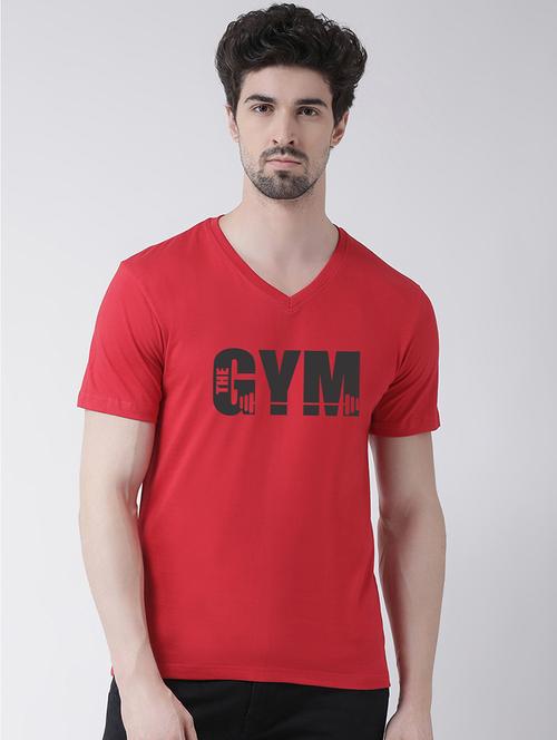 red chest print t-shirt - 17275288 -  Standard Image - 0