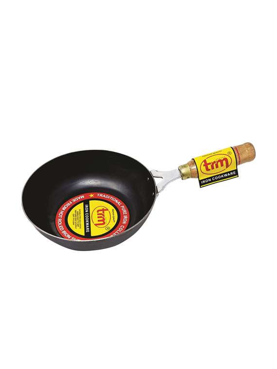 trm pure iron kadai cum fry pan 