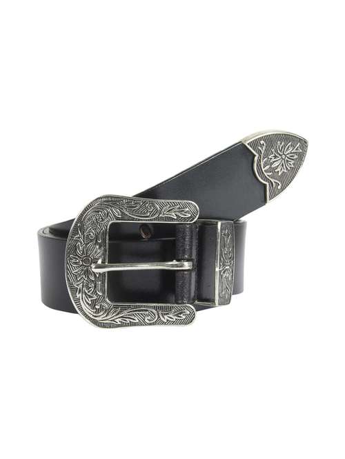 black leather belt - 17277591 - Standard Image - 0