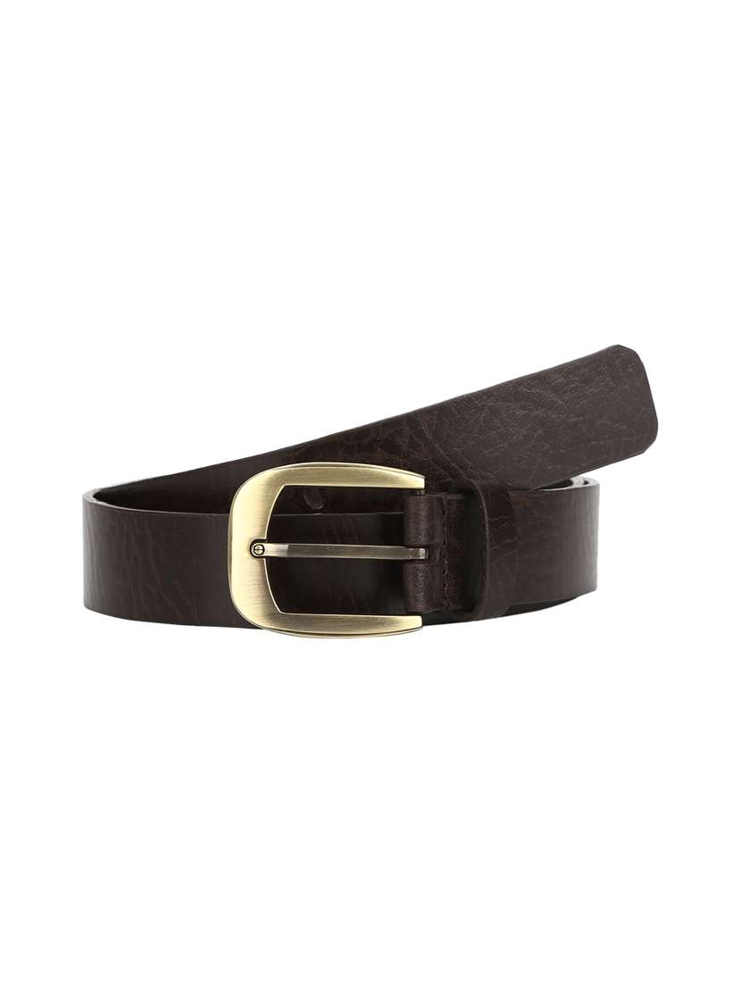 brown leather belt