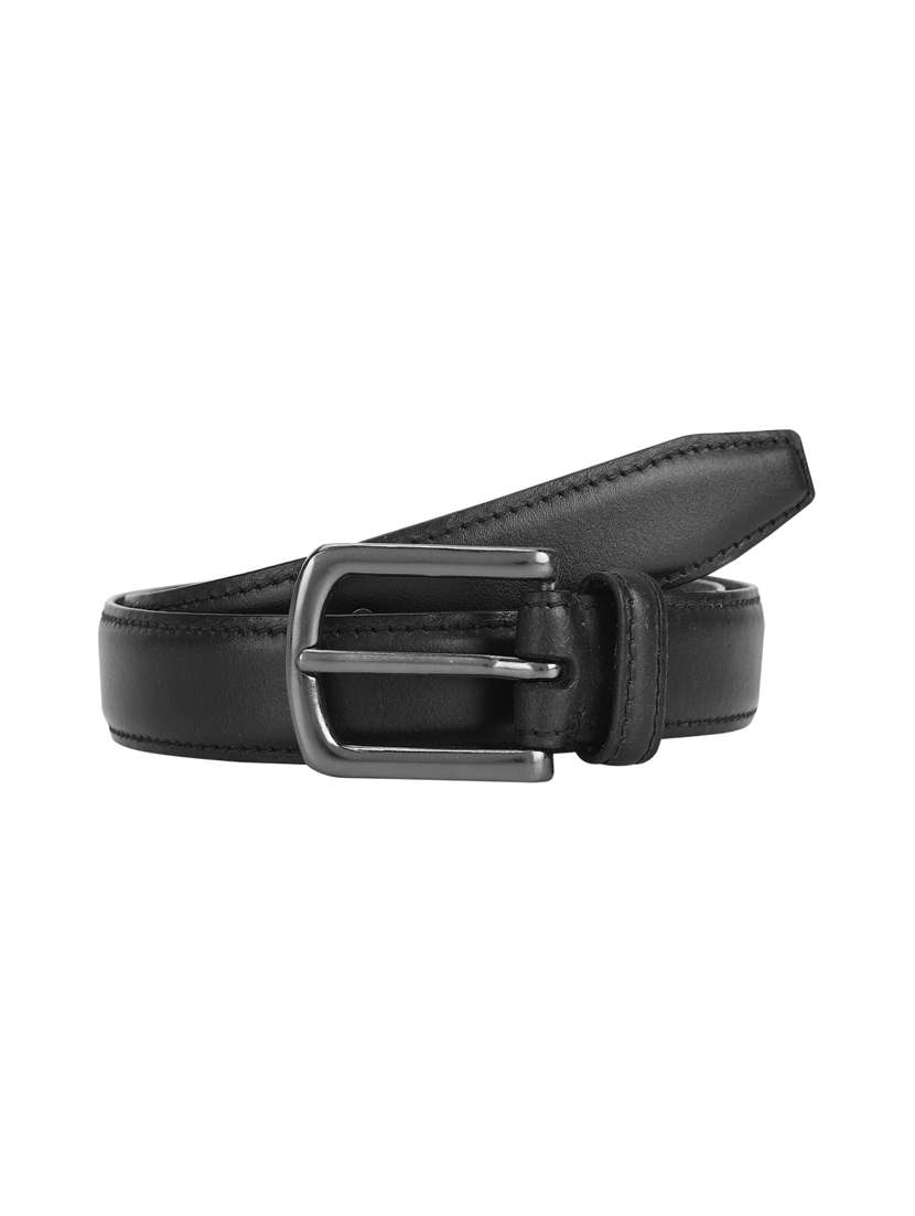black leather belt