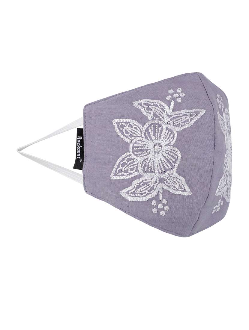 grey cotton decorative women mask - 17279871 -  Standard Image - 2